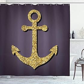 Ambesonne Anchor Shower Curtain, Anchor Pattern with Tranquility Peacefulness Display Nautical Marine Print, Cloth… 51lPz%2BwRGsL. SS280