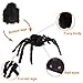 Halloween Decorations 50'' Black Fake Spider (5)FT Spider Web for Halloween Party, Indoor Outdoor Yard Spiderweb Decoration