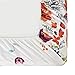 Vaulia Lightweight Microfiber Sheets, Flower Printed Pattern, Red/Orange Full Size, 3-Piece Set (1 Fitted Sheet, 2 Pillowcases)