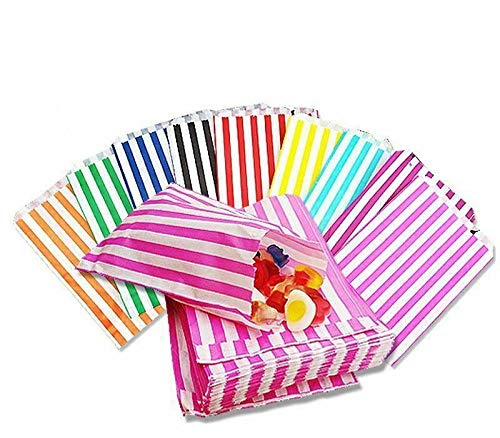 Candy Stripe Paper Bags All Colours | (5\