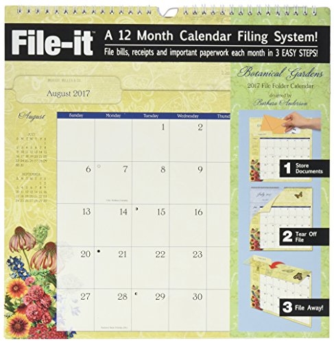 Botanical Gardens File-It 2017 Calendar by