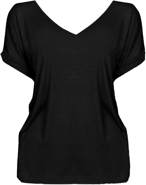 t shirt noir uni femme