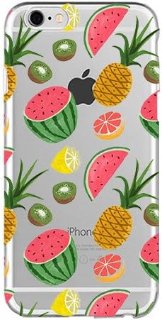 iPhone 6/iPhone 6S Case,Summer Fun - Delicious Juicy Fruit Pattern Custom Clear Transparent Case Cover for iPhone 6/iPhone 6S [Protective Case]