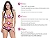 EVALESS Womens Bandage Cut Swimsuit Swimwear Bikini Set Blue Small Size