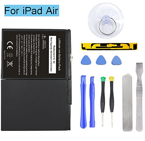 Ogodeal Battery Replacement Kit for Apple iPad Air A1474,A1475,A1476,iPad 5 (5th Generation) Battery with Full Set Repair Tools and Screen Adhesive 365 Days Warranty