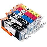 Sophia Global High Yield Compatible Ink Cartridge Replacement for Canon PGI-250XL and CLI-251XL (Pack of 5: 1 PGI-250XL Large Black, 1 CLI-251XL Small Black, 1 Cyan, 1 Magenta, 1 Yellow)