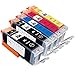Sophia Global High Yield Compatible Ink Cartridge Replacement for Canon PGI-250XL and CLI-251XL (Pack of 5: 1 PGI-250XL Large Black, 1 CLI-251XL Small Black, 1 Cyan, 1 Magenta, 1 Yellow)