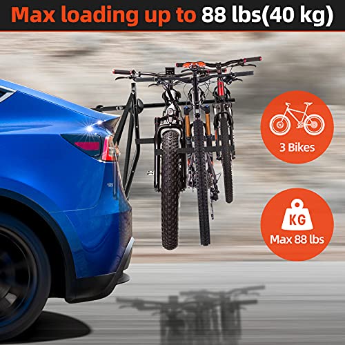 YITAMOTOR 3Bike Rack Trunk Mount Bike Racks Foldable Bicycle Carrier