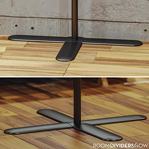 RoomDividersNow End2End Divider Stand - Medium - 7ft 6in to 12ft Wide, Black