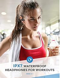 Mpow Flame2 Auriculares Bluetooth 13 Hr Tiempo de reproducción, Bluetooth 5.0 Auriculares inalámbricos, IPX7 Impermeable Auriculares de Deporte Inalámbrico con Micrófono de cancelación de ruido, Ergonómicos Ganchos de Oreja para Correr Entrenamiento