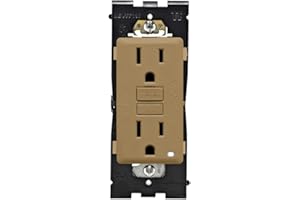 Leviton Renu Self-Test Tamper-Resistant GFCI Outlet, 15-Amp, RGF15-WC, Warm Caramel