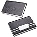 Professional Business Card Holder Leather Credit Card Case with Magnetic Stainless Steel Closure,2 Pack (Retro)