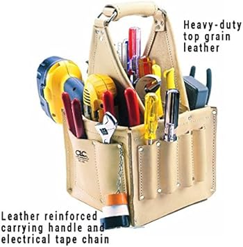 CLC Custom Leathercraft 526 Electrician's and Maintenance Tool Pouch, Heavy Duty, 17 Pocket