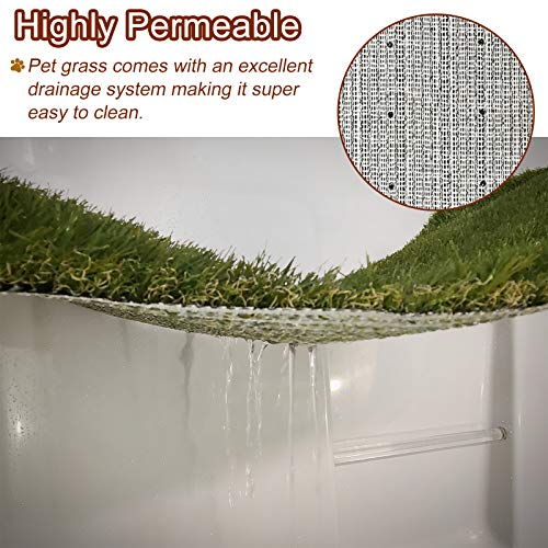 Dog Grass Large Potty Patch (35"X22.6"), Artificial Dog Grass Bathroom
