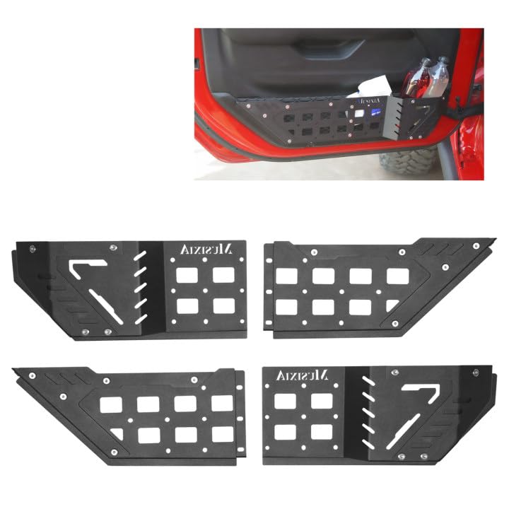 Photo 1 of MusixiA Metal Front Door Storage Pockets for Jeep Wrangler JL JLU 4XE 2018-2025 & Gladiator JT 2020-2025, Door Storage Organizer Accessories 2PCS