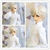 9-10 Inch 1/3 High-Temperature Wig Boy Man Short Blonde BJD Doll Hair Wigs with Bangs Fashion Stylish Hair