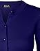 BH B.I.L.Y USA Women's Unique Button Long Sleeve Soft Knit Cardigan Sweater Royal Blue Medium