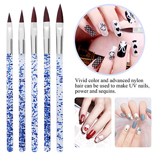 Acrylic Nail Kit,SPTHTHHPY 52 in 1 Nail Kit Set Nail Glue Acrylic Powder Liquid Glitter Powder Brush with Everything Clipper File French Tips Professional Acrylic Nail Set