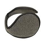 Dark Grey Ear Warmers Men Women Solid Polar Fleece Winter Earmuff