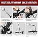 WESTGIRL Bike Mirror, 360°Adjustable Handlebar and Rotatable Acrylic Convex Mirror, Wide Angle Rear View Mirrors Glasses for Mountain Road Bike Cycling Safe, 1 PCS