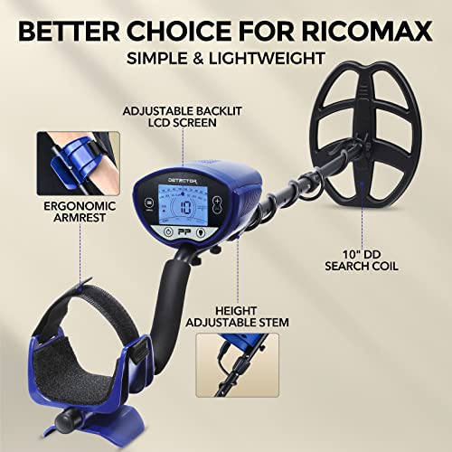 RM RICOMAX Metal Detector for Adult, Higher Accuracy 10