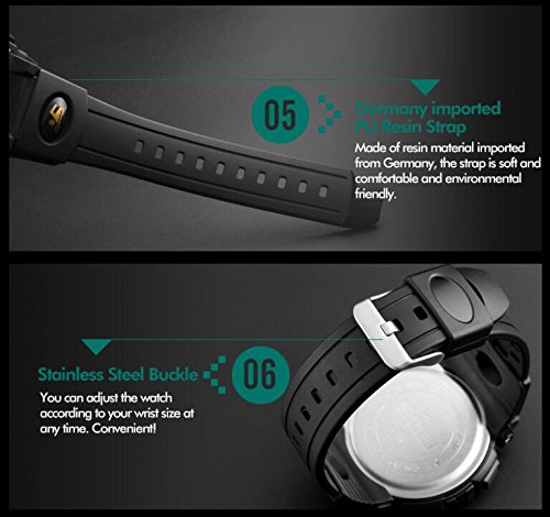 Boys Watches Waterproof Sports LED Digital Kids Teens Watch with Alarm Stopwatch Timer Blue