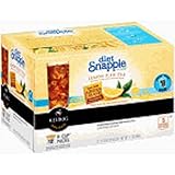 Snapple, Green & Black Iced Tea, Single Serve K-Cup, 12 Count, 5oz Box (Pack of 3) (Choose Flavors Below) (Diet Lemon Iced Tea)