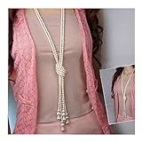 Binmer(TM) Long Knotted Pearl Necklace Women Fashion Sweater Chain Clothing Accessories Jewelry for Girl