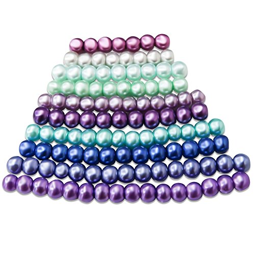 TOAOB 1000 Piece 4mm Tiny Satin Luster Glass Pearl Beads Multi Colors Wholesale Loose Beads for Jewelry Making - Thumbnail 2