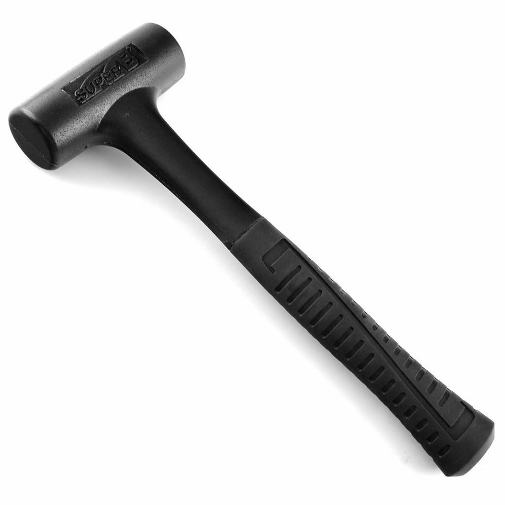 SUPER-B Rubberized Steel Small Mallet Black