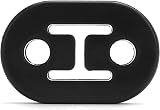 QWORK 4Pcs Universal Car Exhaust Hanger 2 Hole Rubber Muffler Bracket 12mm view 3