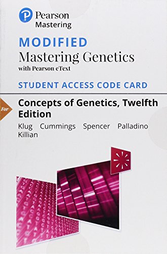 Concepts Of Genetics Modif.Mastering...