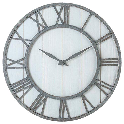 Toright Farm House Metal & Solid Wood Kitchen Wall Clock