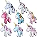 8 Pack 3D Unicorn Balloons Walking Animal Balloons Aluminum Foil Balloons for Weddings Birthday Graduation Party Baby Shower Bridal Shower Birthday Decorations, 8 Styles