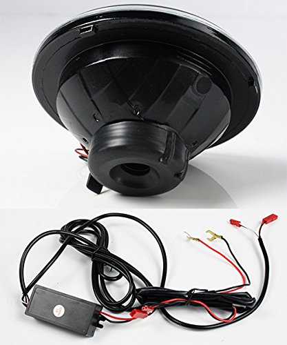 ModifyStreet 7" Round H6014/H6015/H6024 Black Crystal Headlights with Remote Control Multi-Color RGB SMD Halo Ring - Thumbnail 3