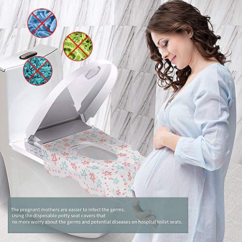 ORVINNER Toilet Seat Covers Disposable - Travel Portable, Waterproof - Prefect for Adult, Pregnant and Toddler Potty Training in Public Restrooms - Extra Large 20 Pack, Individually Wrapped - Thumbnail 4