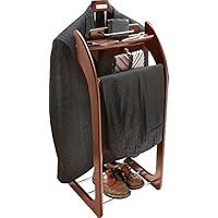 Smartek Mahogany Hardwood Clothes Valet Stand