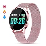 GOKOO Smart Watch for Women with Activity Fitness Tracker Heart Rate Blood Pressure Sleep Tracker Monitor Step Calorie Waterproof Bluetooth Smartwatch Pink