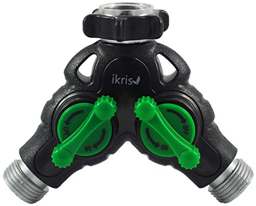ikris Garden Hose Splitter 2-way Heavy Duty Metal Tap Connector - Thumbnail 2