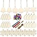 Colovis 30 Pcs Unfinished Christmas Wooden Ornaments,Christmas Tree Ornaments Natural Wood Slices for Kids Art Crafts Gift Decoration