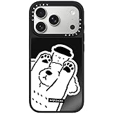 CASETiFY Mirror iPhone 17 Pro Case [Reflective/Compatible with Magsafe / 4.9 ft. 1X Military Grade Drop Protection] - Dog Loves Coffee - Black On Black