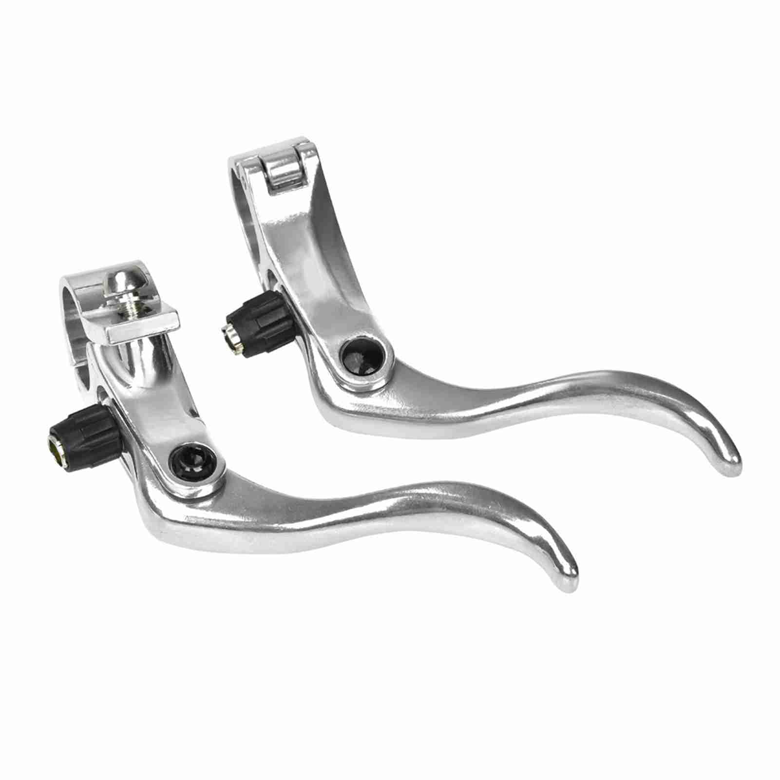 1 Pair Bicycle Brake Levers Hand Brakes Bicycle Handle Level Handles Handlebar Aluminum Alloy Brake Lever Brake Handle for (Silver) Hardwarehandle