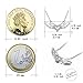 925 Sterling Silver Angel Wings Heart Pendant Necklace 18