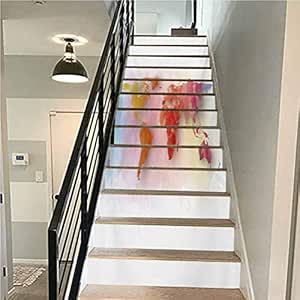 Amazon.com: Decorative Stair Riser Decals Peel and Stick ...
