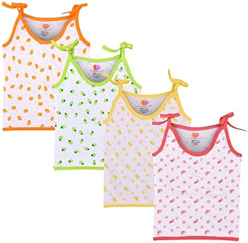 Orange and Orchid Unisex Polka Dot Regular Fit Tank Top (Pack of 4)
