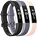 Vancle Bands Replacement for Fitbit Alta HR and Fitbit Alta (3 Pack), Newest Sport Replacement Wristbands with Secure Metal Buckle for Fitbit Alta HR/Fitbit Alta (Black Gray Blush-Pink, Large)