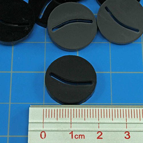Paper Miniature Bases, 20mm Circle, 3mm Black (25)