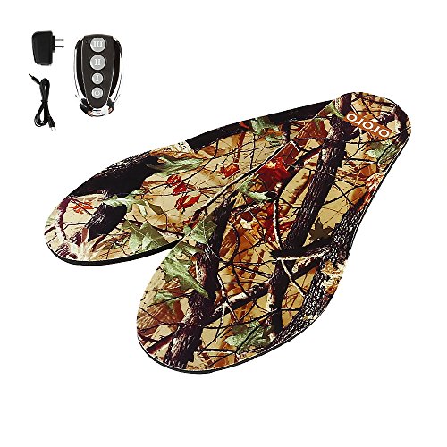 ORORO Rechargeable Trim to Fit Camo Heated Insole (Camo,Women(4-9;35-40))