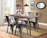 Merax Antique Style Rectangular Dining Table with Metal Legs (47'' x 24'')