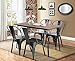 Merax Antique Style Rectangular Dining Table with Metal Legs (47'' x 24'')
